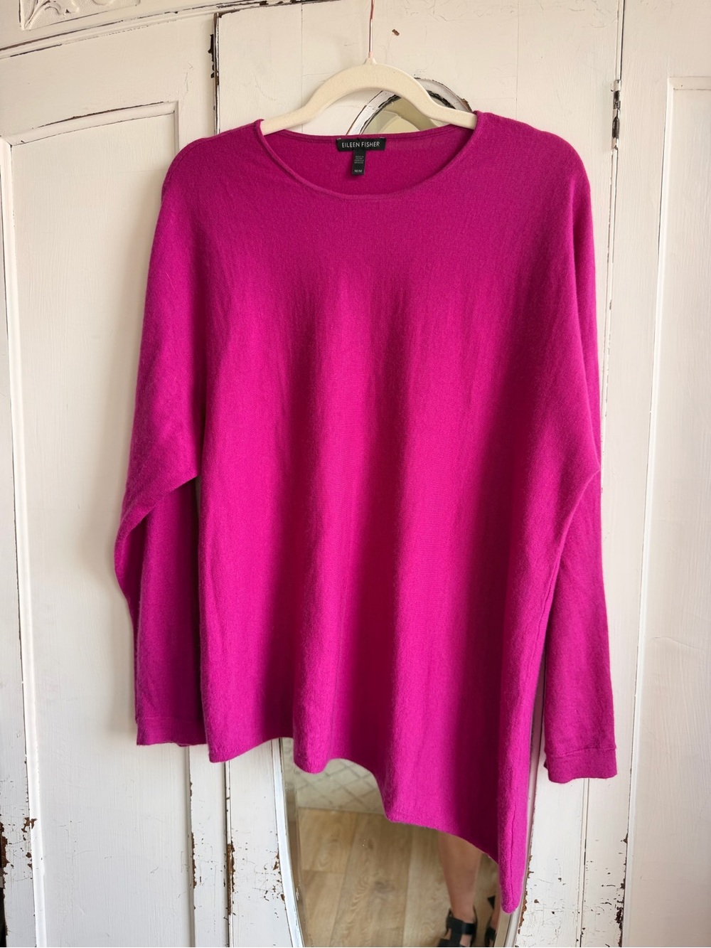 Eileen Fisher Women's Crewneck Sweater in Fuchsia